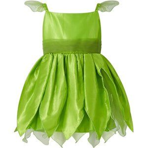 Green Tinkerbell Dress - Little Girls Green Mini Dress - Birthday Gift